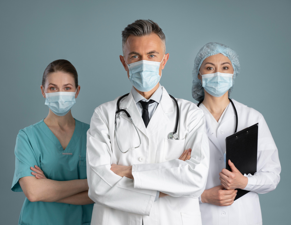 Doctor with patient